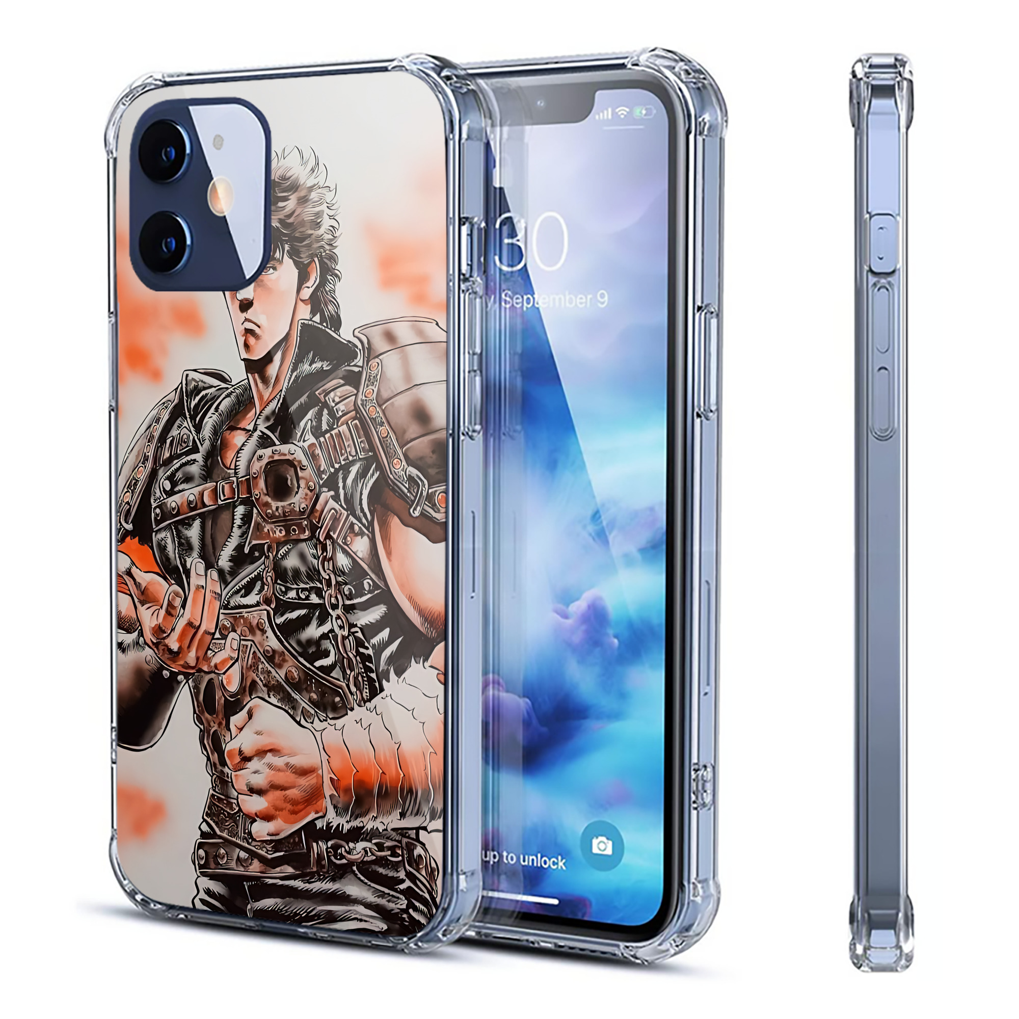 （画像用） 北斗の拳 Fist of the North Star 【iPhone 12シリーズ対応】透明スマホケース（クリアソフトケース）